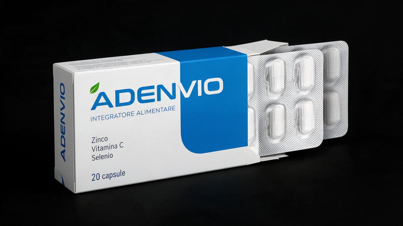Confezione Adenvio, integratore alimentare, 20 capsule